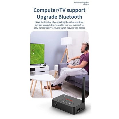 D9 2-in-1 Old-fashioned Audio Car Bluetooth Receiver Transmitter NFC Music Bluetooth Adapter, D9 2-in-1