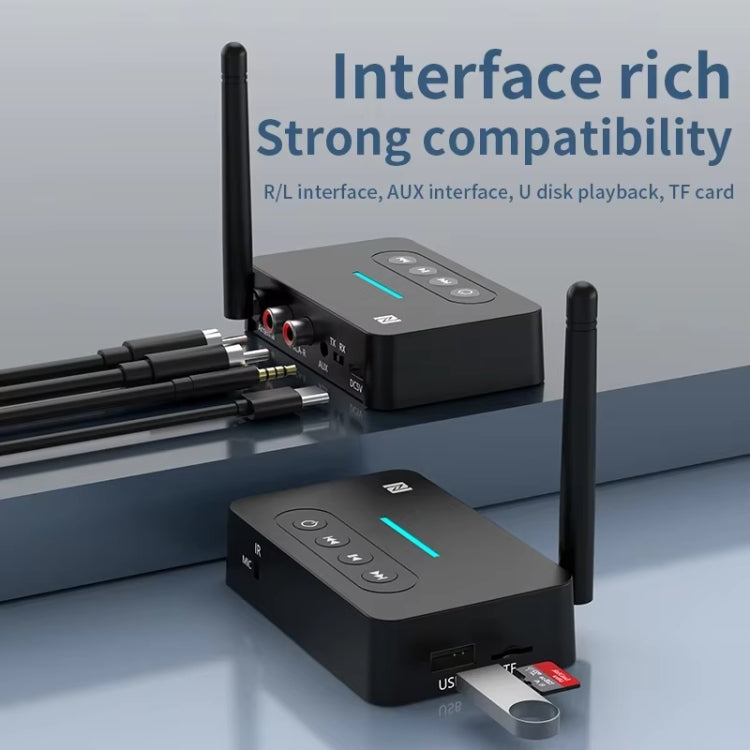 D9 2-in-1 Old-fashioned Audio Car Bluetooth Receiver Transmitter NFC Music Bluetooth Adapter, D9 2-in-1