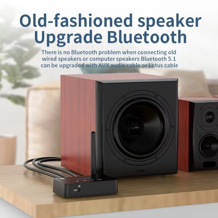 D9 2-in-1 Old-fashioned Audio Car Bluetooth Receiver Transmitter NFC Music Bluetooth Adapter, D9 2-in-1