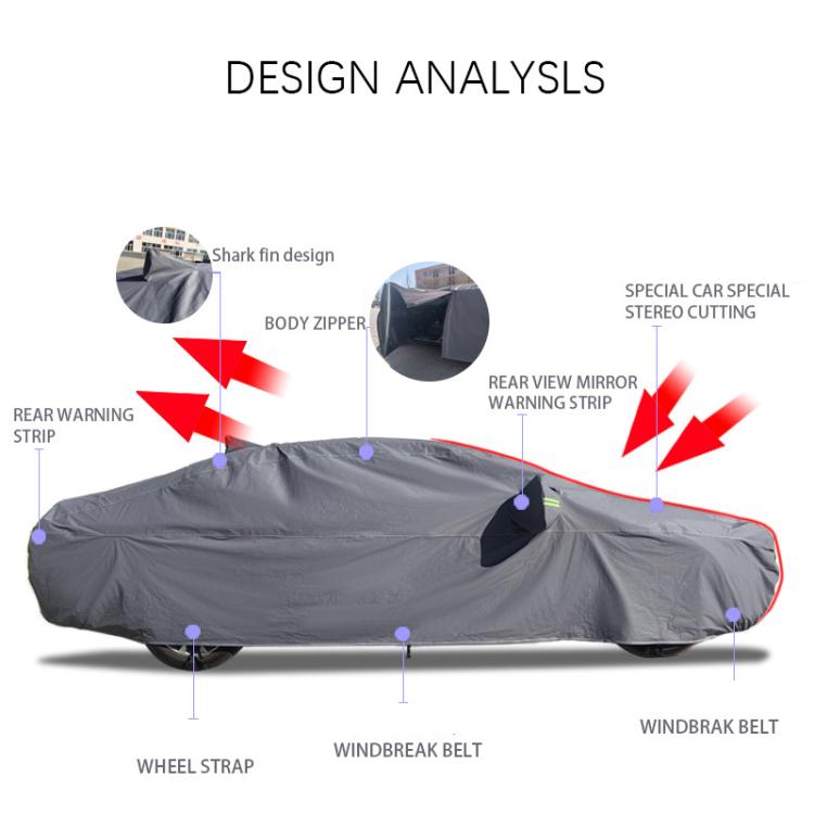 SUV Car EVA Plus Velvet Thickened Heat Insulation Sunshade With Shark Fin, M- 4.45x1. 75x1.58, M 4. 65x1. 85x1.6, L 4.85x1.95x1.63, XL 5.11x1.95x1.75