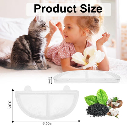 Pet Water Fountain Filters Wireless Cat Fountain Replacement Filter With Pre-Filter Sponges, 3+3pcs /Box, 6+6pcs /Box, 9+9pcs /Box