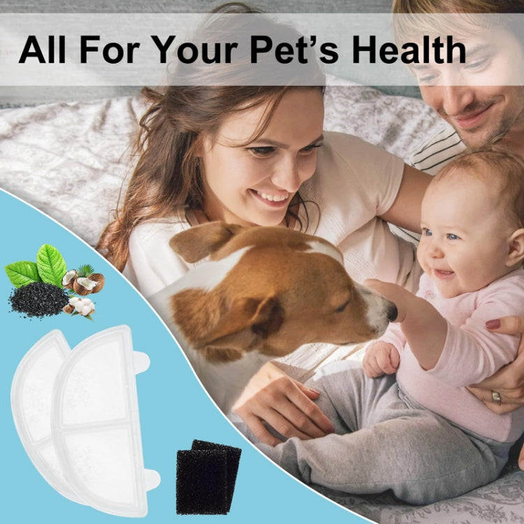 Pet Water Fountain Filters Wireless Cat Fountain Replacement Filter With Pre-Filter Sponges, 3+3pcs /Box, 6+6pcs /Box, 9+9pcs /Box