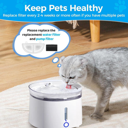 Pet Water Fountain Filters Wireless Cat Fountain Replacement Filter With Pre-Filter Sponges, 3+3pcs /Box, 6+6pcs /Box, 9+9pcs /Box