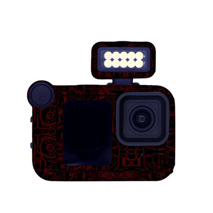 For GOPro HERO13 Black Camera Stickers Body Protective Film, 01 Watercolor, 08 Circuit White, 09 Circuit Black, 10 Circuit Dark Gold, 11 Circuit Red, 12 Circuit Blue, 13 Snake Scale Black, 14 Snake Scale White, 15 Snake Scale Gold, 16 Snake Scale Green...