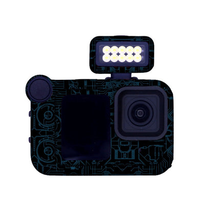 For GOPro HERO13 Black Camera Stickers Body Protective Film, 01 Watercolor, 08 Circuit White, 09 Circuit Black, 10 Circuit Dark Gold, 11 Circuit Red, 12 Circuit Blue, 13 Snake Scale Black, 14 Snake Scale White, 15 Snake Scale Gold, 16 Snake Scale Green...