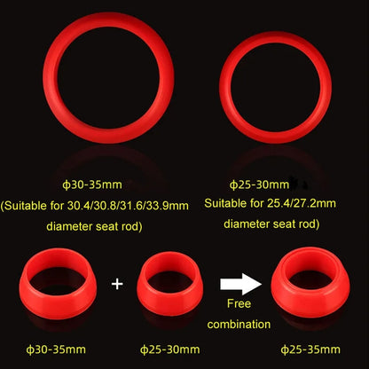 10pcs Mountain Road Bike Seatpost Waterproof Dustproof Cover, Red For 25-30mm, Red For 30-35mm, Blue For 25-30mm, Blue For 30-35mm, Green For 25-30mm, Green For 30-35mm