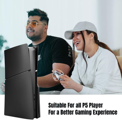 For PS5 Slim Replacement Faceplate Shell Detachable Protective Case, Disc Edition Black, Digital Edition Black, Disc Edition White