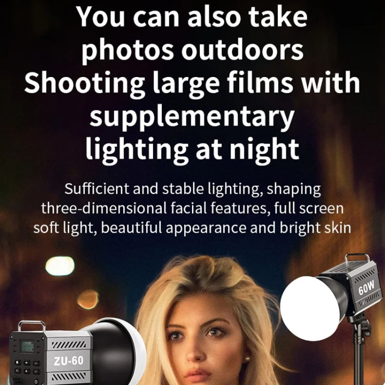 Desiontal ZU-60 60W Hand-Held Camera Light High Power Fill Light, EU Plug, ZU-60