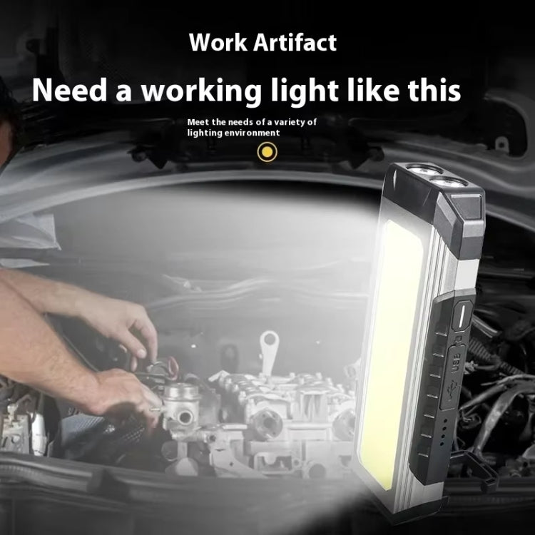 Flat Work Light LED Work Auto Repair Light USB Rechargeable Repair Light With Magnetic Attachment, KXK586