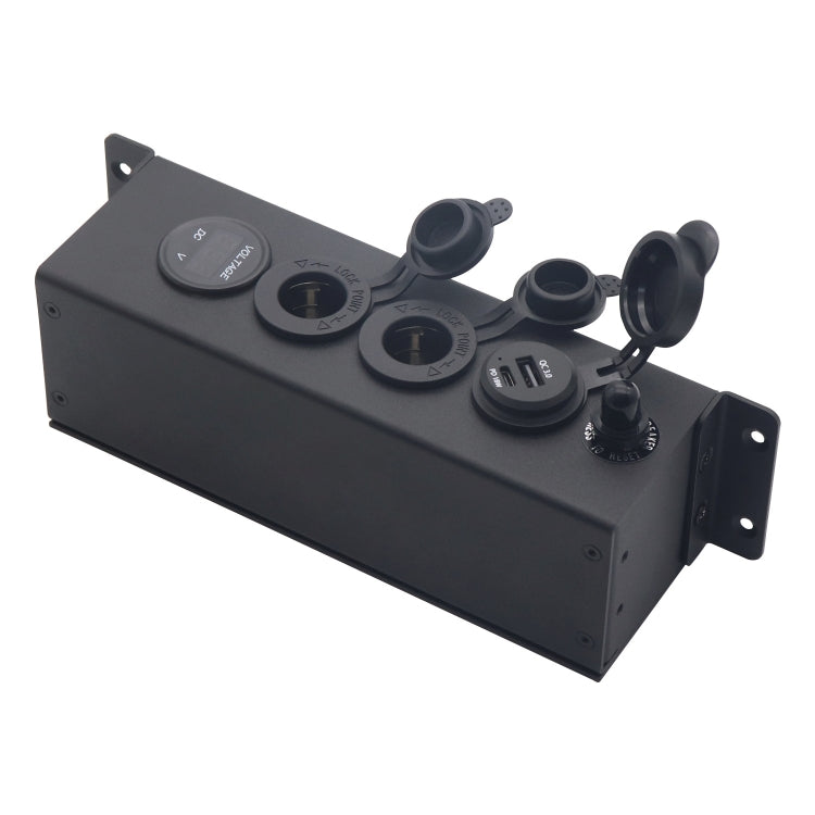 USB Voltmeter Cigarette Lighter Socket With Switch Power Box For Car And Ship, AOS3515-1, AOS3515-50A-Z With 30CM Cable