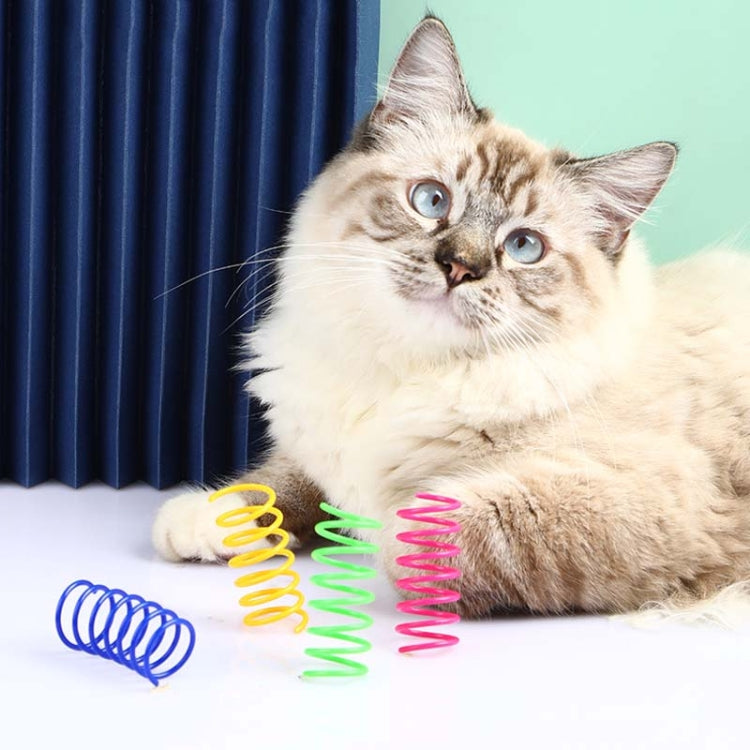 4pcs / Pack Colorful Spring Cats Self-Exciting Coil Toys, 3packs