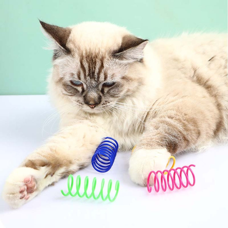 4pcs / Pack Colorful Spring Cats Self-Exciting Coil Toys, 3packs