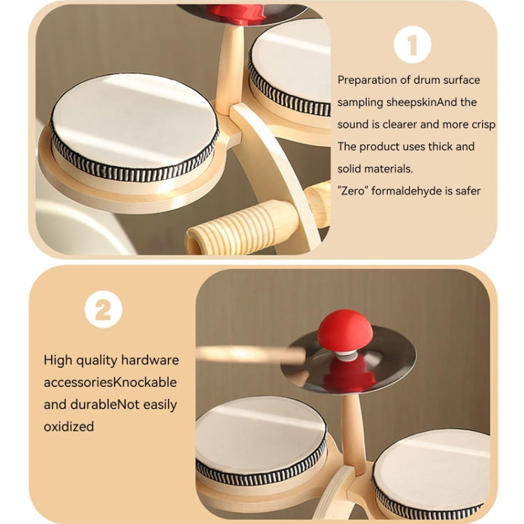 Children Wooden Desktop Music Percussion Toy Baby Early Learning Drum Enlightenment Toy, Multi-function Drum Set, Kitten Music Stand, Multi-function Percussion Table, Music Stand