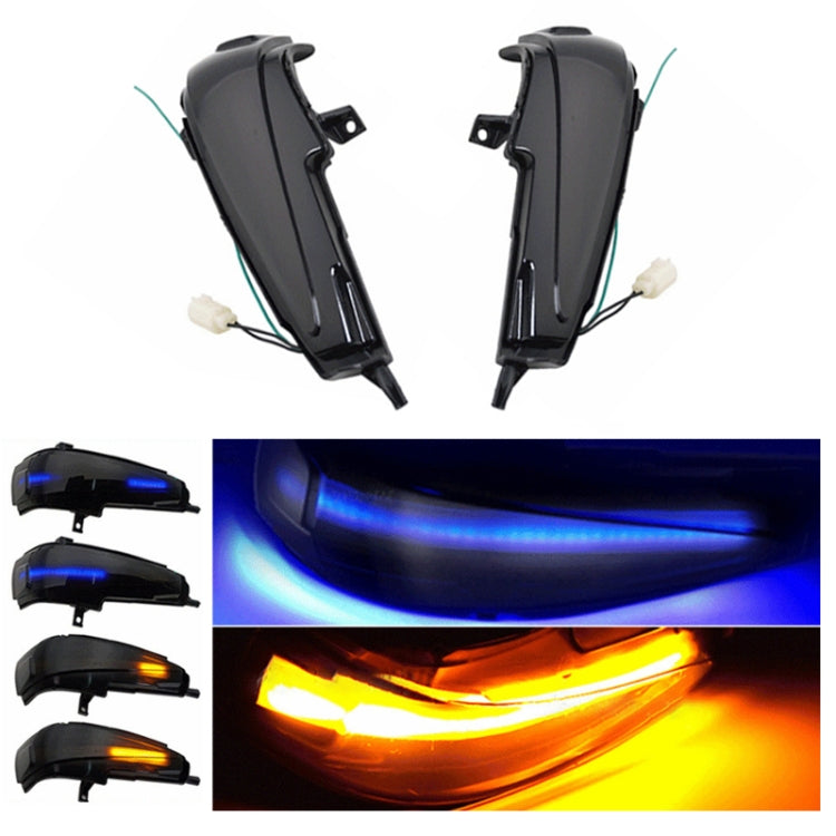 For Honda Civic MK8 Car Dynamic LED Water Flow Turn Signal Rearview Mirror Lights, Yellow Light, Blue Yellow Light