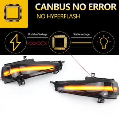 For Honda Civic MK8 Car Dynamic LED Water Flow Turn Signal Rearview Mirror Lights, Yellow Light, Blue Yellow Light