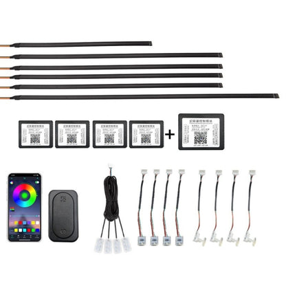 Car Hidden Acrylic LED Colorful Decorative Atmosphere Light Strip, 6 in 1, 10 in 1, 14 in 1, 18 in 1, 22 in 1