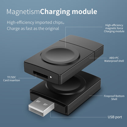 S02 For Apple Watch Series USB Magnetic Watch Wireless Charger With Card Reader Function