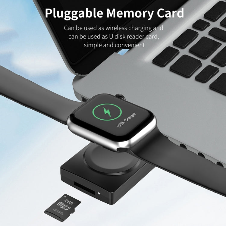 S02 For Apple Watch Series USB Magnetic Watch Wireless Charger With Card Reader Function