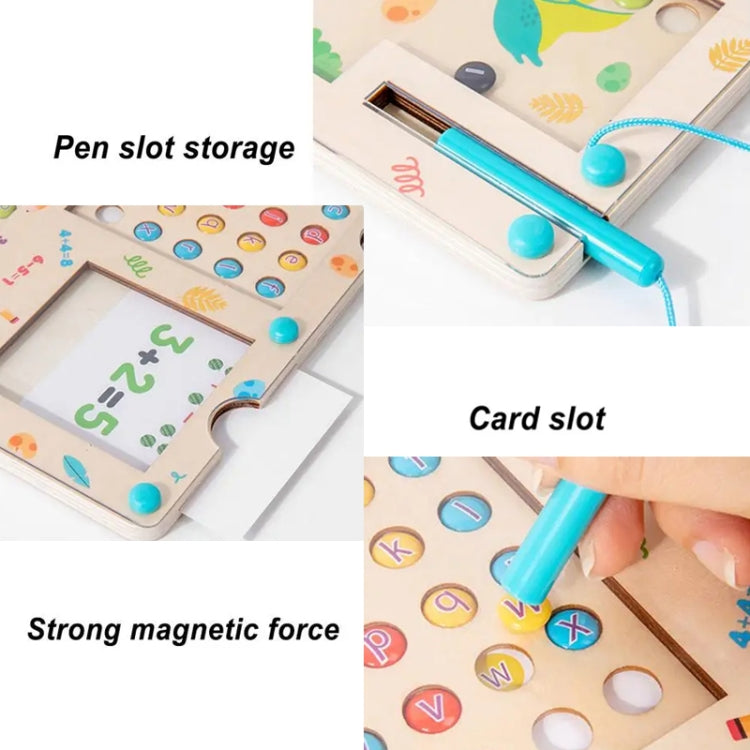 3 In 1 Wooden Magnetic Counting Math Toys Dual Sided Alphabets Numbers Children Learning Educational Toy
