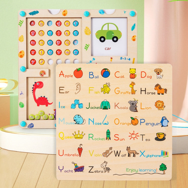 3 In 1 Wooden Magnetic Counting Math Toys Dual Sided Alphabets Numbers Children Learning Educational Toy