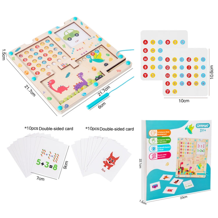 3 In 1 Wooden Magnetic Counting Math Toys Dual Sided Alphabets Numbers Children Learning Educational Toy