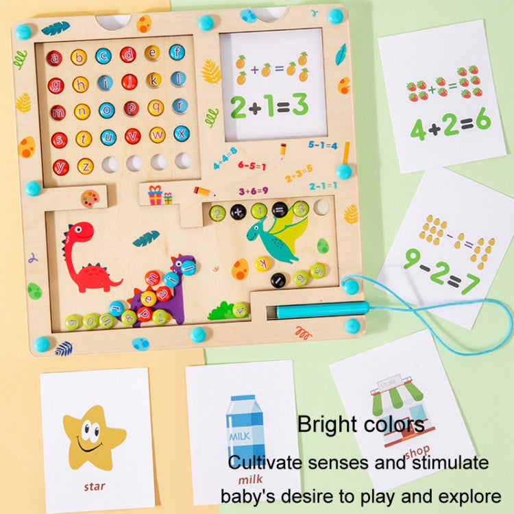 3 In 1 Wooden Magnetic Counting Math Toys Dual Sided Alphabets Numbers Children Learning Educational Toy