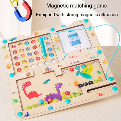 3 In 1 Wooden Magnetic Counting Math Toys Dual Sided Alphabets Numbers Children Learning Educational Toy
