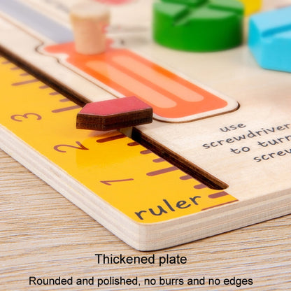 Montessori Wooden Jigsaw Puzzle Children Toy Baby Enlightenment Early Learning Busy Board Educational Toy, Tools, Tool Truck