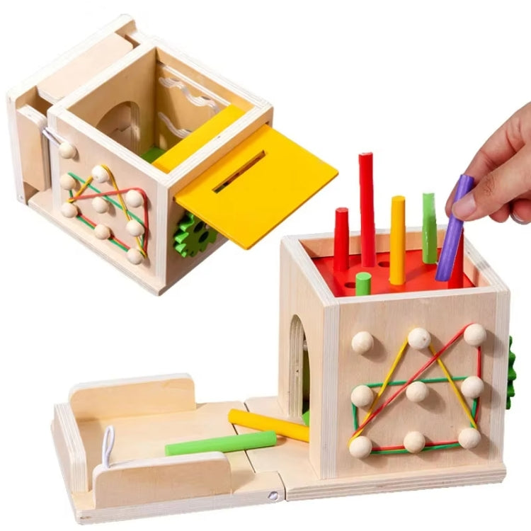 Montessori Sorting Matching Educational Toys Pull Carrots Children Catching Worms Fishing Puzzle Nail Board Coin Box, 8 In 1