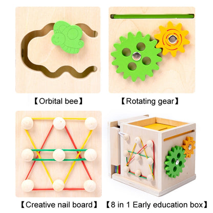 Montessori Sorting Matching Educational Toys Pull Carrots Children Catching Worms Fishing Puzzle Nail Board Coin Box, 8 In 1