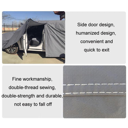 Sedan Car EVA Plus Velvet Thickened Heat Insulation Sunshade With Shark Fin, M 4.5x1.7x1.4m, L 4.6x1.70x1.45m, L+ 4.75x1.75x1.5m, XL 4.9x1.8x1.5m, XL+ 5.1x1.8x1.5m, XXL 5.5x2.0x1.5m