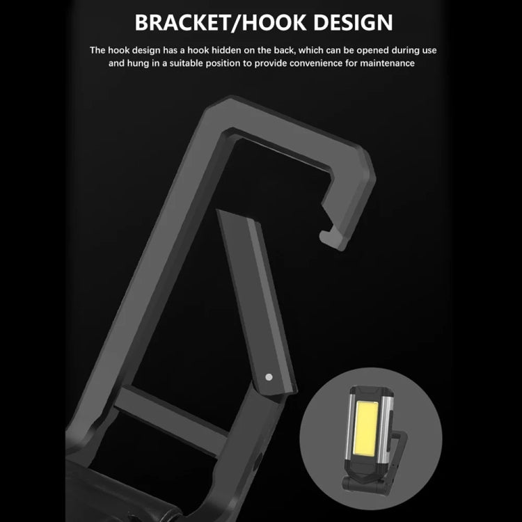 E-SMARTER K011 USB Rechargeable Repair Light With Magnet COB Strong Light Flashlight, A Foldable Red, A Foldable Silver, B Simple Red, B Simple Silver