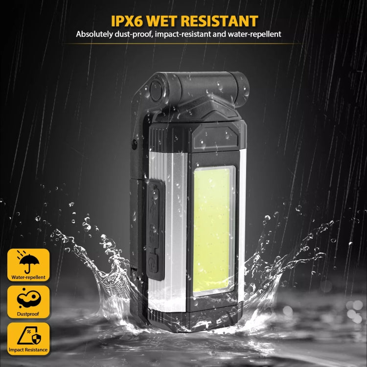 E-SMARTER K011 USB Rechargeable Repair Light With Magnet COB Strong Light Flashlight, A Foldable Red, A Foldable Silver, B Simple Red, B Simple Silver