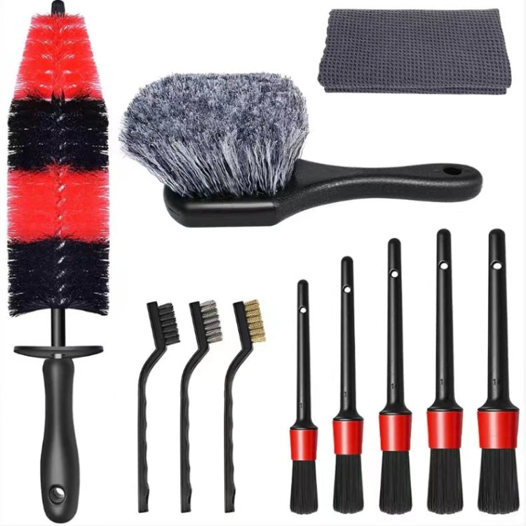 11pcs /Set Car Wash Cleaning Gap Detail Short Handle Brush