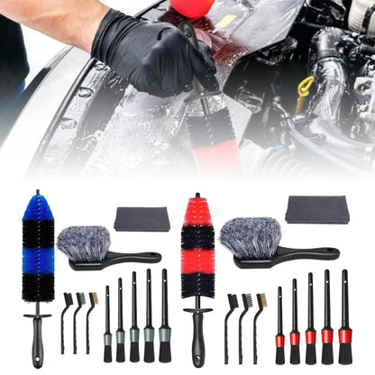 11pcs /Set Car Wash Cleaning Gap Detail Short Handle Brush