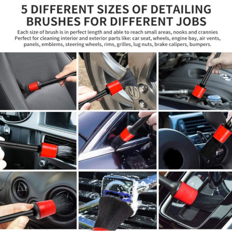 11pcs /Set Car Wash Cleaning Gap Detail Short Handle Brush