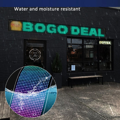 LED Flexible Screen Advertising  Large Screen Supports APP Bluetooth Control, 35.4 x 7.6 Inch USB, 52.4 x 7.6 Inch US Plug, 69.4  x 7.6 Inch US Plug