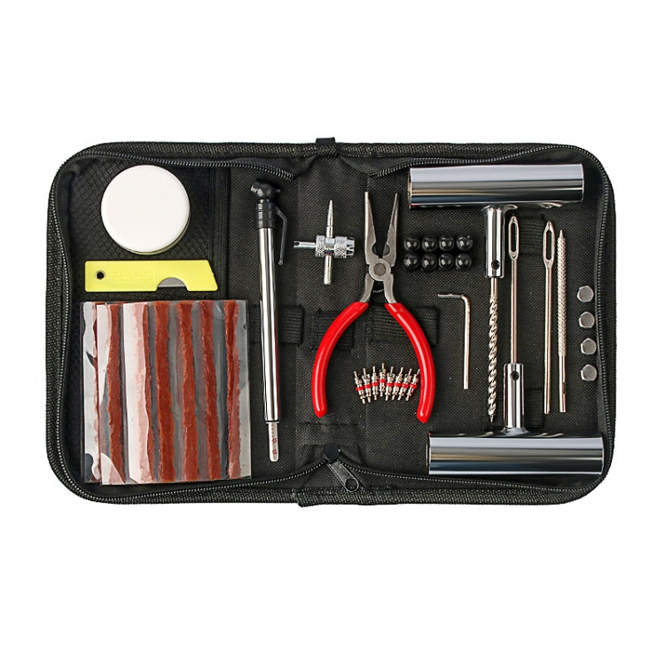 46pcs /Set Car Tubeless Tire Repair Needle Rubber Strip Valve Tip Needle-nosed Pliers Tool Set