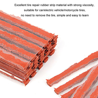 46pcs /Set Car Tubeless Tire Repair Needle Rubber Strip Valve Tip Needle-nosed Pliers Tool Set