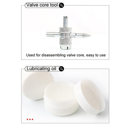 46pcs /Set Car Tubeless Tire Repair Needle Rubber Strip Valve Tip Needle-nosed Pliers Tool Set