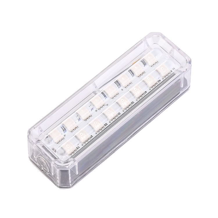 Solar Car Warning Double-Row Flashing Lights, Red, Blue, Red Blue, Yellow White, Colorful