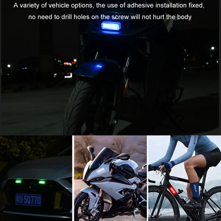 Solar Car Warning Double-Row Flashing Lights, Red, Blue, Red Blue, Yellow White, Colorful