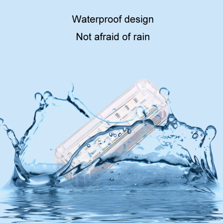 Solar Car Warning Double-Row Flashing Lights, Red, Blue, Red Blue, Yellow White, Colorful