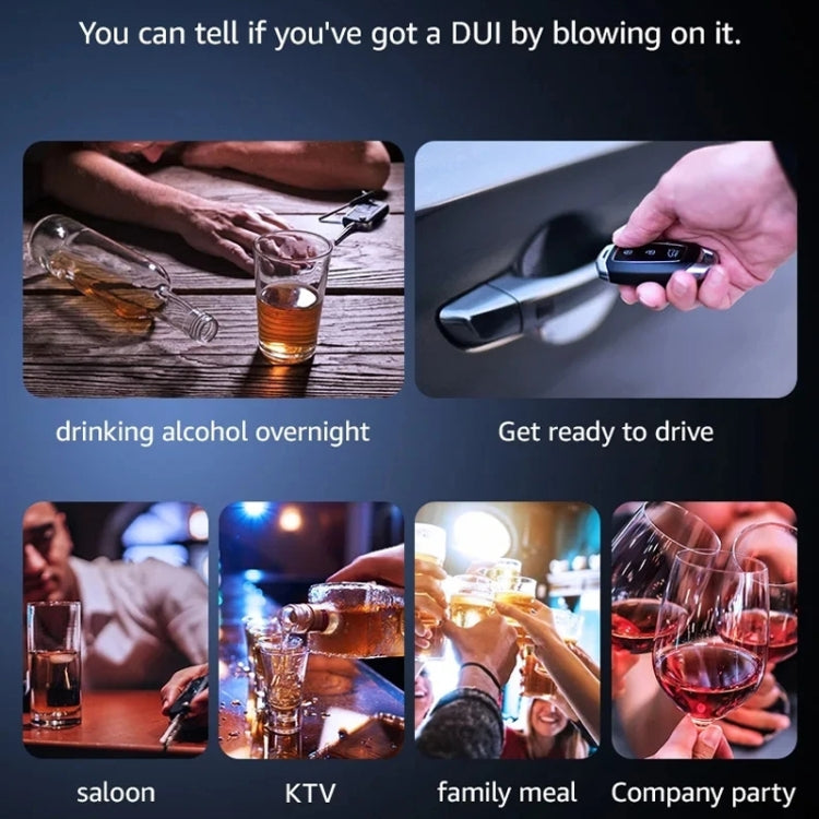 Portable Digital Alcohol Tester Breathalyzer Rechargeable Alcohol Test Tool, Digital Alcohol Tester