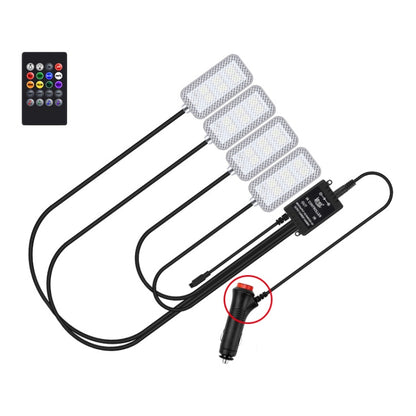 Eight-Color LED Voice Control Car Music Rhythm Atmosphere Light, 5V USB Remote Control, 5V USB APP, 5V USB APP + Remote Control, 5V USB With Switch Remote Control, 5V USB With Switch APP, 5V USB With Switch APP + Remote Control