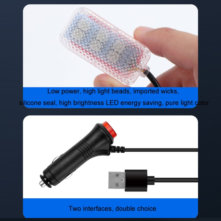 Eight-Color LED Voice Control Car Music Rhythm Atmosphere Light, 5V USB Remote Control, 5V USB APP, 5V USB APP + Remote Control, 5V USB With Switch Remote Control, 5V USB With Switch APP, 5V USB With Switch APP + Remote Control