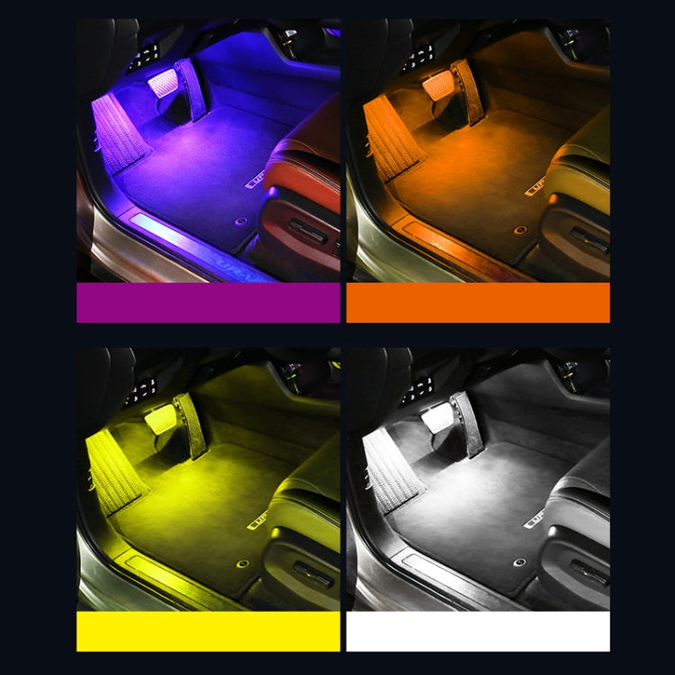 Eight-Color LED Voice Control Car Music Rhythm Atmosphere Light, 5V USB Remote Control, 5V USB APP, 5V USB APP + Remote Control, 5V USB With Switch Remote Control, 5V USB With Switch APP, 5V USB With Switch APP + Remote Control