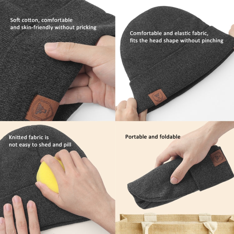 OZERO Plain Warm Wool Hat Scarf Gloves 3 In 1 Set For Men And Women