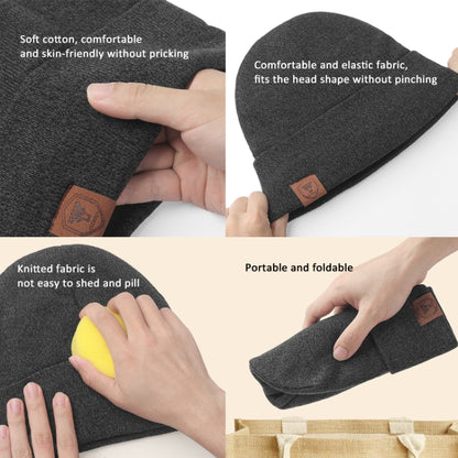 OZERO Plain Warm Wool Hat Scarf Gloves 3 In 1 Set For Men And Women