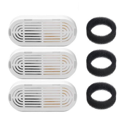 Pet Water Fountain Replacement Filters Dog And Cat Drinking Water Filter Cartridges With Pre-Filter Sponges, 3+3pcs /Box, 6+6pcs /Box, 9+9pcs /Box